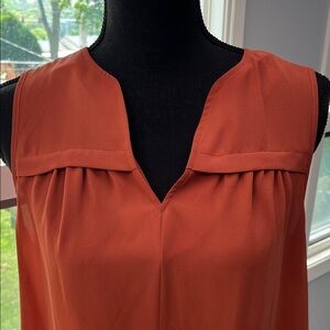 Pleione Women's Sleeveless Rust Tank Blouse S